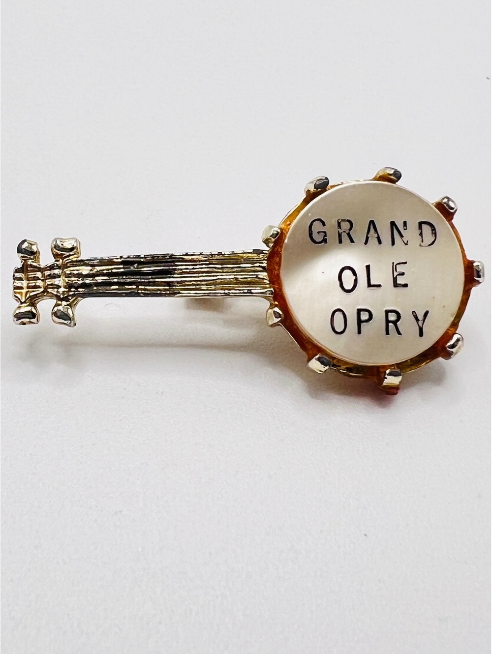 Vintage Grand Ole Opry Banjo Brooch Pin Nashville Tennessee Souvenir